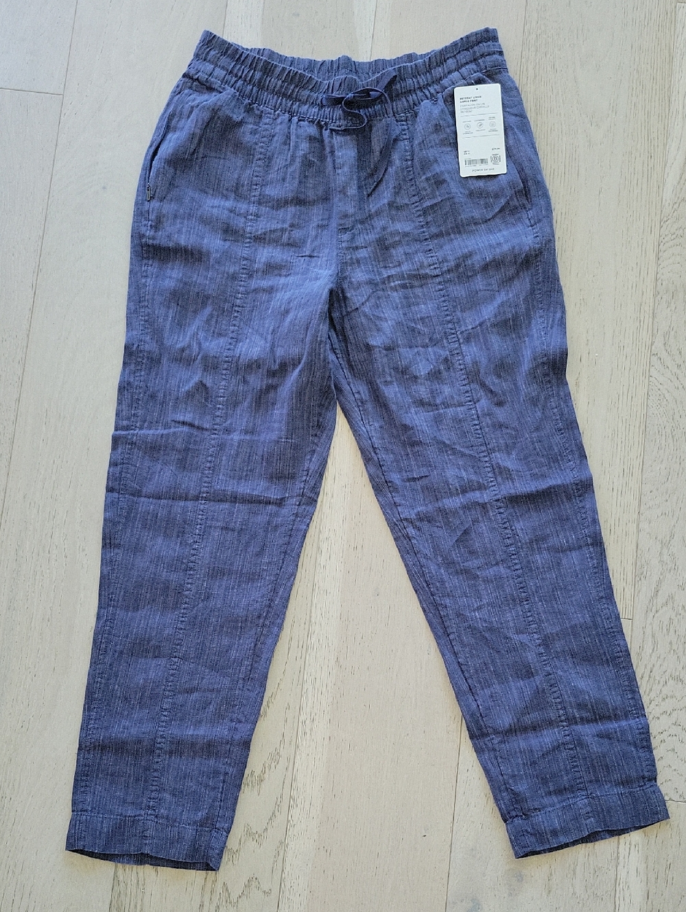 NWT Athleta Linen Ankle Pants in Dusty Blue